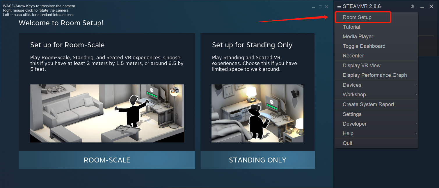 Steam VR Room Setup